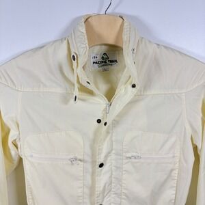Pacific‎ Trail Sportswear Vintage Bomber Jacket Cream Off-White Mens Large